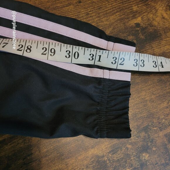 Vtg Adidas Peach Poly Jacket L Soft Violet Black Pockets Streetwear Y2K NWT - Picture 9 of 11